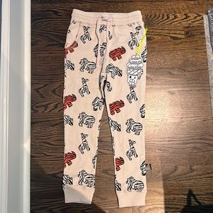 Unisex ice cream castles animal print sweatpants size 8
